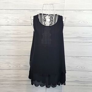 Papermoon scalloped edge blouse - black Women's Size M